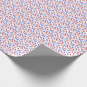 Rainbow Sprinkles Red White Blue American Flag Geschenkpapier (Ecke)
