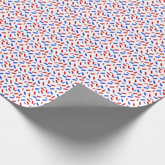 Rainbow Sprinkles Red White Blue American Flag Geschenkpapier (Ecke)