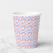 Rainbow Sprinkles Red White Blue American Flag Pappbecher (Rückseite)
