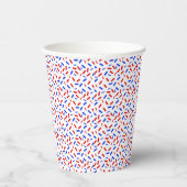 Rainbow Sprinkles Red White Blue American Flag Pappbecher (Rechts)