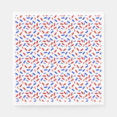 Rainbow Sprinkles Red White Blue American Flag Serviette (Vorderseite)
