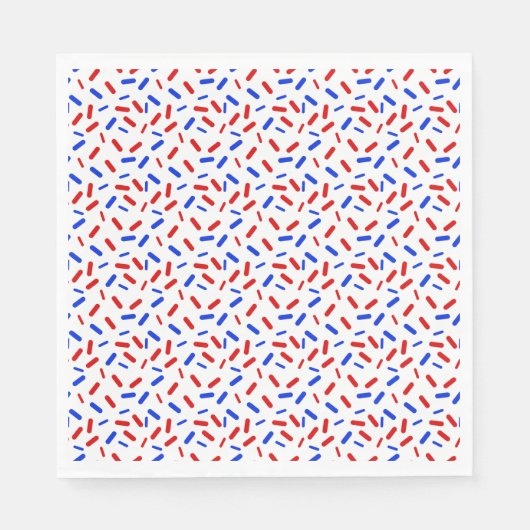 Rainbow Sprinkles Red White Blue American Flag Serviette (Vorderseite)