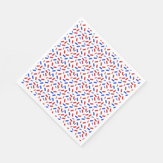 Rainbow Sprinkles Red White Blue American Flag Serviette (Ecke)