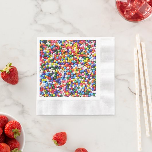Rainbow-Sprinkles Serviette (Beispiel)