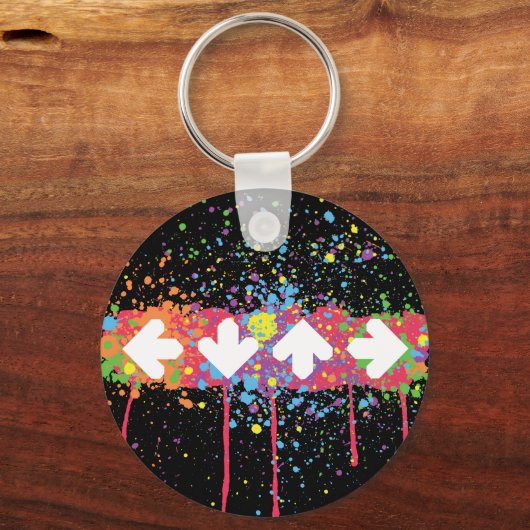 Rainbow Spritzer Arrows Schlüsselanhänger (Vorderseite)