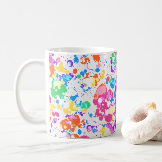 Rainbow Spritzer Art Colorado Kaffeetasse (Mit Donut)