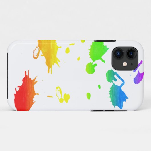 Rainbow-Spritzer Case-Mate iPhone Gehäuse Hülle (Rückseite (Horizontal))