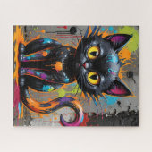 Rainbow Spritzer Cat Jigsaw Puzzle (Horizontal)