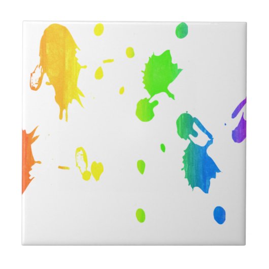 Rainbow-Spritzer Fliese (Vorderseite)