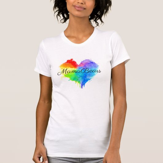 Rainbow Spritzer Herzstück Shirt (Vorderseite)