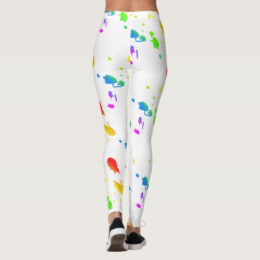 Rainbow-Spritzer Leggings (Rückseite)