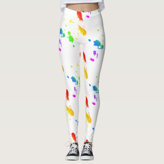 Rainbow-Spritzer Leggings (Vorderseite)
