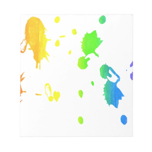 Rainbow-Spritzer Notizblock (Vorderseite)