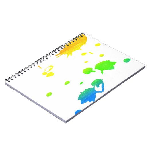 Rainbow-Spritzer Notizblock (Linke Seite)