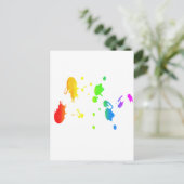 Rainbow-Spritzer Postkarte (Stehend Vorderseite)