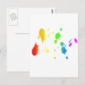 Rainbow-Spritzer Postkarte (Vorne/Hinten)