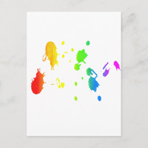 Rainbow-Spritzer Postkarte