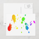 Rainbow-Spritzer Postkarte (Vorne/Hinten)