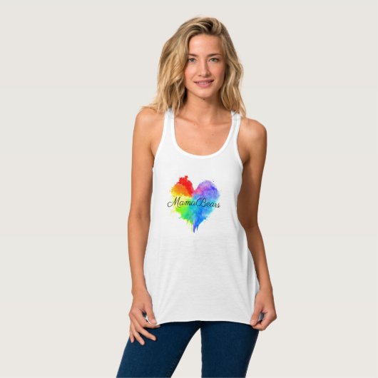 Rainbow-Spritzer Tank Top (Vorderseite Vollansicht)