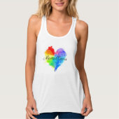 Rainbow-Spritzer Tank Top (Vorderseite)