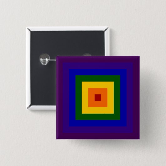 Rainbow Square Button (Vorne & Hinten)