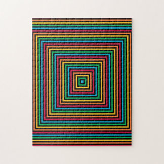 Rainbow Square Hypnotische Illusion Herausforderun Puzzle