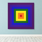 Rainbow Square Leinwanddruck (Insitu (Holzboden))