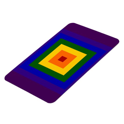 Rainbow Square Magnet (Linke Seite)