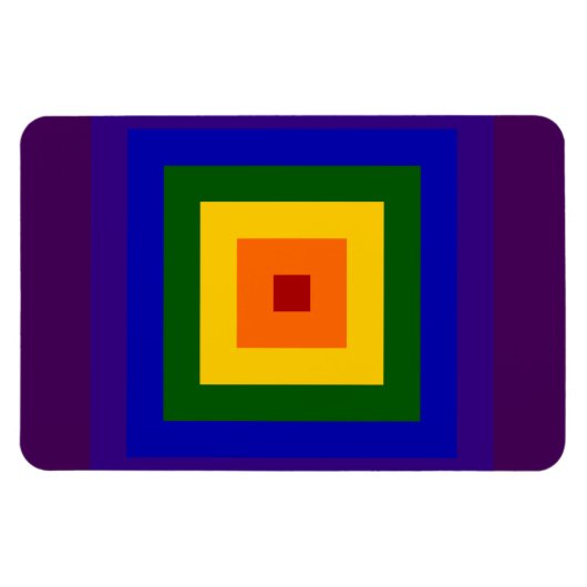 Rainbow Square Magnet (Horizontal)