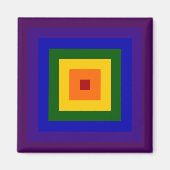 Rainbow Square Magnet (Vorne)