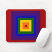 Rainbow Square Mousepad (Mit Mouse)