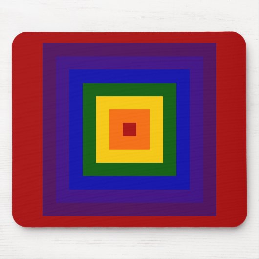 Rainbow Square Mousepad (Vorne)