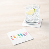 RAINBOW Square Paper Untersetzer (Vor Ort)