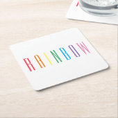 RAINBOW Square Paper Untersetzer (angewinkelt)