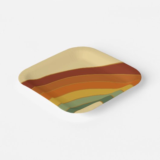 Rainbow Square Pappteller (Gewinkelt)