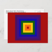 Rainbow Square Postkarte (Vorne/Hinten)