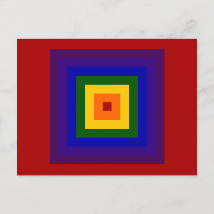 Rainbow Square Postkarte
