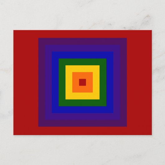 Rainbow Square Postkarte (Vorderseite)