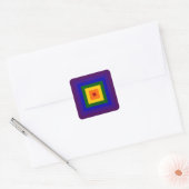 Rainbow Square Quadratischer Aufkleber (Umschlag)