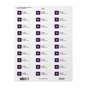 Rainbow-Square-Rücksendeadresse (Vorne)