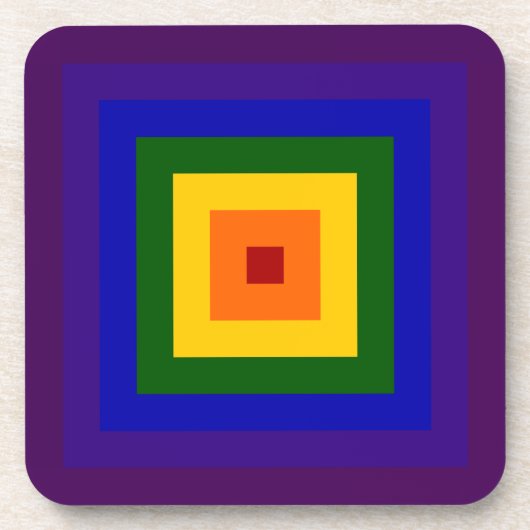 Rainbow Square Untersetzer (Vorderseite)