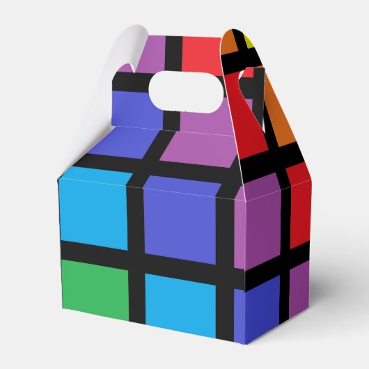 Rainbow Squares Black Geschenkschachtel (Rückseite)
