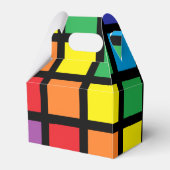Rainbow Squares Black Geschenkschachtel (Vorderseite)