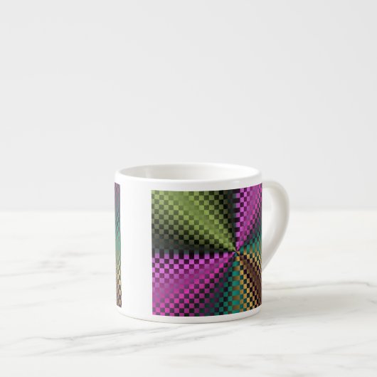 Rainbow Squares Espressotasse (Vorderseite Rechts)