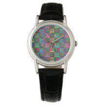 Rainbow Squares Fashion Watch von Julie Everhart