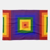 Rainbow Squares Geschirrtuch (Horizontal)