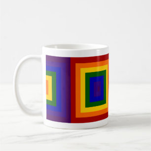 Rainbow Squares Kaffeetasse