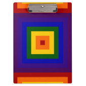 Rainbow Squares Klemmbrett (Vorderseite)