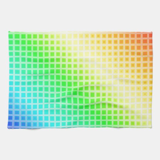 Rainbow Squares Küchentuch (Horizontal)