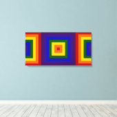 Rainbow Squares Leinwanddruck (Insitu (Holzboden))